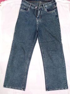 Faded Black Color Girlish Jeans