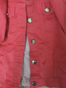 Coral Denim Jacket
