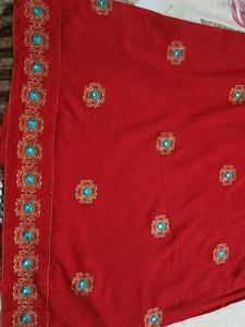 Red Colour Kurta With Embroidery