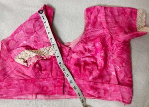 Vibrant Pink Floral Blouse with lining
