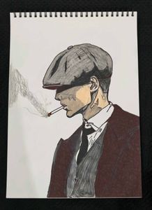 Thomas Shelby Hand-Drawn A4 Artwork 🖤🚬