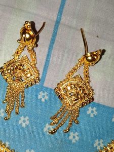 Gold Plated Necklace and Earring Set