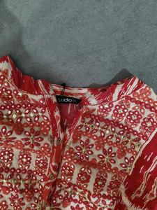 Zudio Red Printed Kurta
