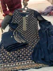 Elegant Navy Blue Kurta Set...Fix Price.