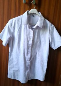 Classic White Striped Short Sleeve Shirt