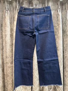 ZARA ORIGINAL Wide Leg Cropped Denim Jeans
