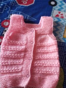 Handmade Pink Knit Baby Vest