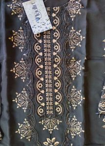 Elegant Black Embroidered Kurta Set