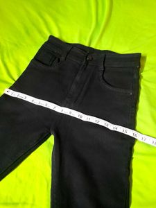 High-Waisted Black Super Skinny Denim Jeans Casual
