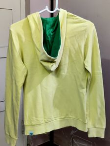 💥BUY1GET1💥 yellow Deerway hoodie with green drawstrings