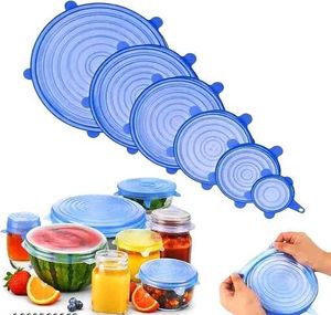 Silicon stretchable lids pack of 6