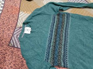 Men's Teal Fair Isle Sweater