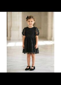 Black Lace Party Dress for Girls