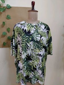 Tropical Print Relaxed Fit Top