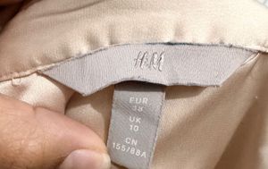 H&amp;M satin shirt - champagne
