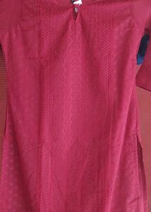 Elegant Maroon Chikankari Kurta L size