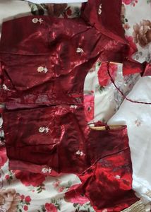Embroidered embelished bollywood tissue pure silk