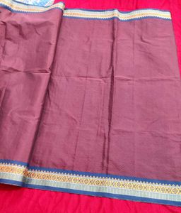 Elegant Maroon Saree With Ethnic Border design ✨✨