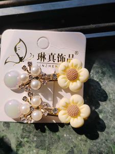 Cute Pearl Flower Hair Clips