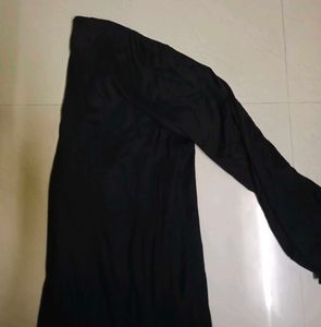 Elegant Black Long Shrug