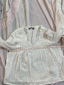 Cotton Schiffli White Top
