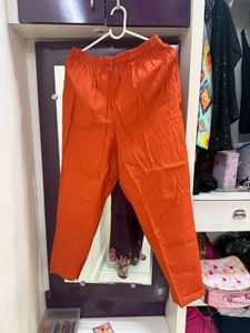 Embroidered Orange Kurta