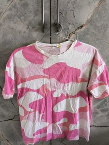Pink Camo Graphic T-Shirt