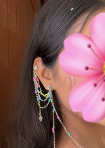 Boho Chain Earring with Beads
