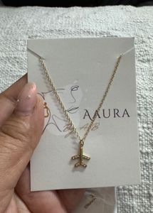 Aaura Airplane Pendant Necklace
