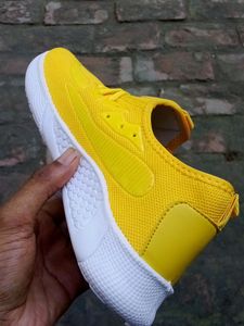 DARK YELLOW And White Combination Of Shoe for Men
