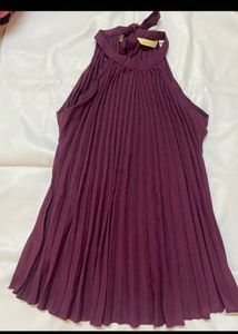 Sale!!Elegant Pleated Halter Neck Top