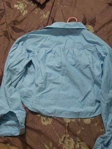 Blue Striped Shirt by Max with Heart Detail 💙✨