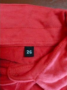 Red Button-Up Top