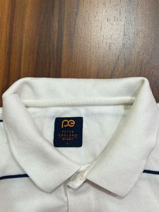Peter England Striped Polo Shirt