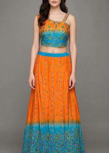Embellished Ombre Lehenga with 2 blouses