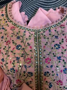 Pink Embroidered Kurti Sets