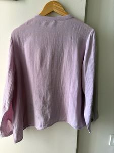 Light Purple Button-Up Blouse