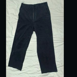 Stylish Dark Blue Corduroy Pants