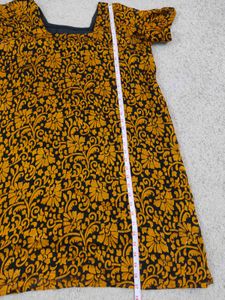 Mustard floral jaal Kurta set