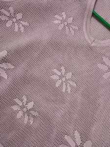 Chic Pink Floral Knit Sleeveless Vest