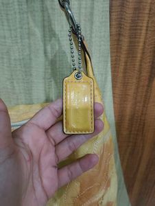 Coach Yellow Patent Leather Hobo Bag