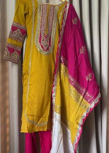 Embroidered Kurta Set with Dupatta