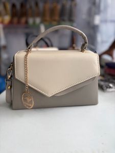 Chic Brown Ruffle Detail Handbag