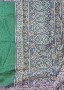 Boho Geometric Print Saree
