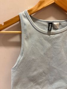 H&amp;M Ribbed Cropped Tank Top