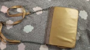 Sparkly Clutch Bag with Chain Strap
