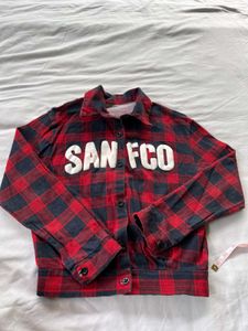 Red & Black Plaid "SAN FCO" Shirt