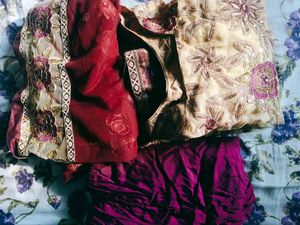 cotton silk with net Suit...