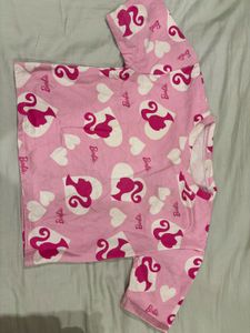 Pink Barbie Graphic Print T-Shirt