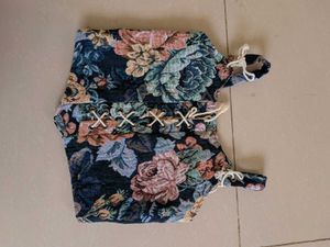 Floral Print Corset Top